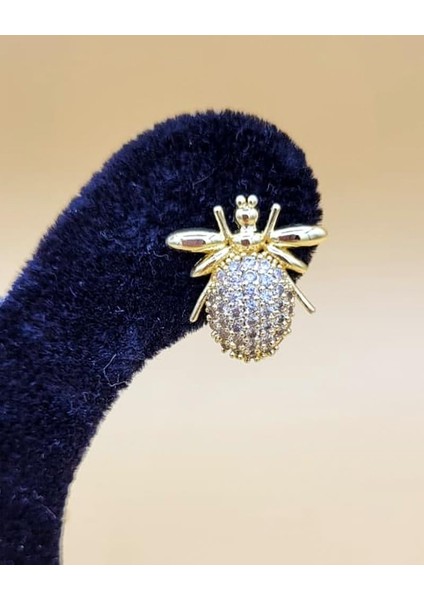 Minimal Işıltılı Arı Küpe Gold Renk fiyatları