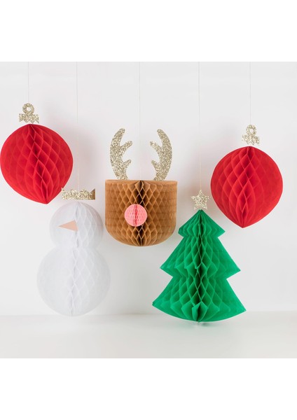 - Large Decorations - Büyük Asılan Petekli Dekorlar - 5li