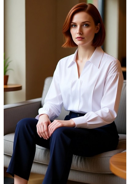 Kadın Oversize Gömlek Yaka Dokuma Bluz Şık ve Konforlu Günlük Giyim Kaliteli Şık Rahat fiyatları