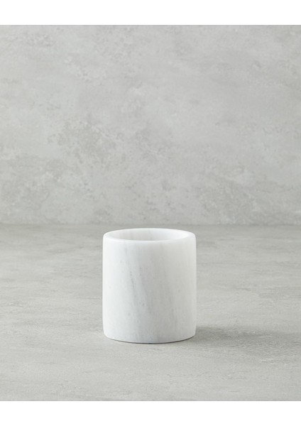 Medusa Mermer Tekli Dış Fırçalık Beyaz