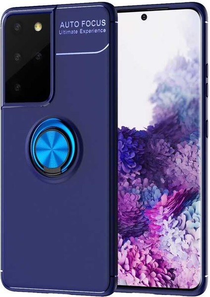 Galaxy S21 Ultra Kılıf Nxxa Ravel Silikon Kapak-Mavi