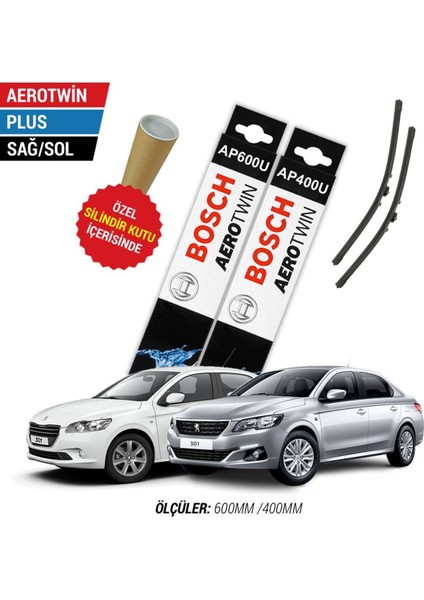 Peugeot 301 2019 Model Silecek Takımı Ön Bosch Aerotwin Plus