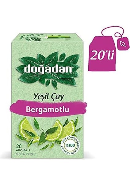Doğadan Bergamot Aromalı Yeşil Çay modelleri