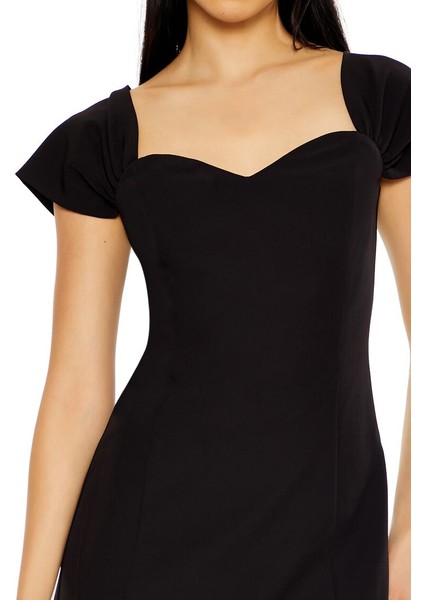 Kalp Yaka Mini Elbise modelleri