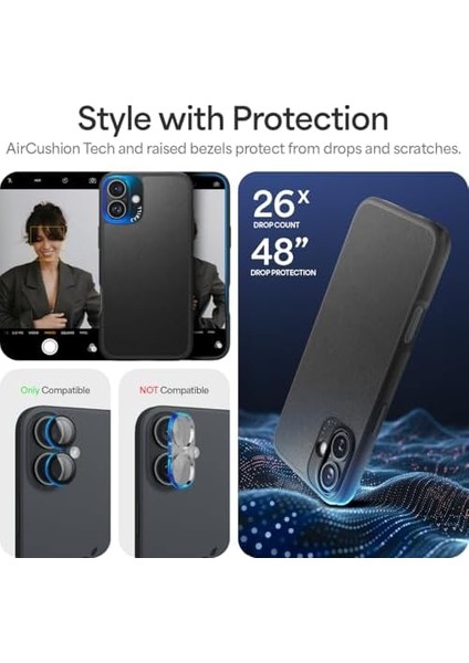 Ciel By 16 Plus ile Uyumlu Magsafe Kılıf Kajuk Mag Hava Kanalı Teknolojisi Askeri Sınıf Koruma Vegan Deri Kapak - ACS08402 fiyatları