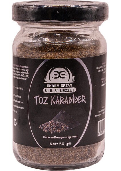 Karabiber Toz 50G Cam Kavanoz