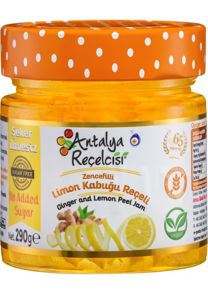 Zencefilli Limon Kabuğu Reçeli 290G Şekeri Meyveden