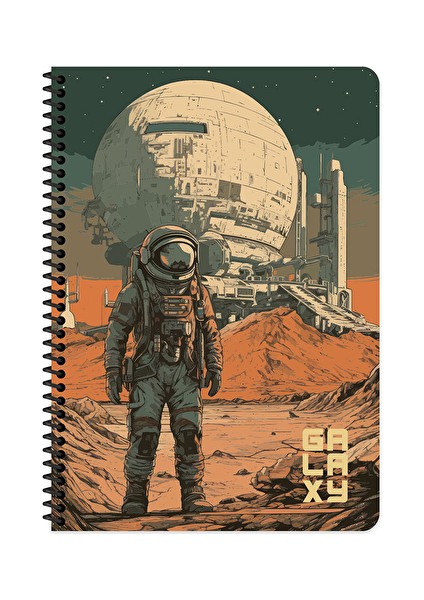 2 Adet Keskin A4 80 Yp.kar. Pp Kp.spiralli Galaxy Defter