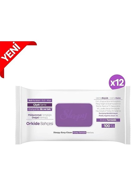 Easy Clean Orkide Bahçesi Yüzey Temizlik Havlusu&mendili 12X100 (1200 Yaprak) modelleri