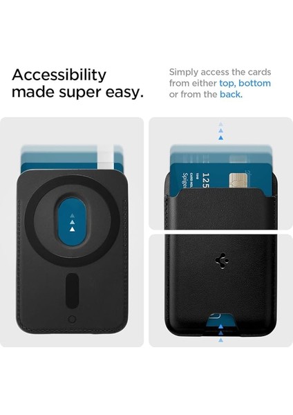 Magfit iPhone Için Magsafe Özellikli 3 Kartlı Manyetik Cüzdan Valentinus Wallet Black - AFA05760 modelleri