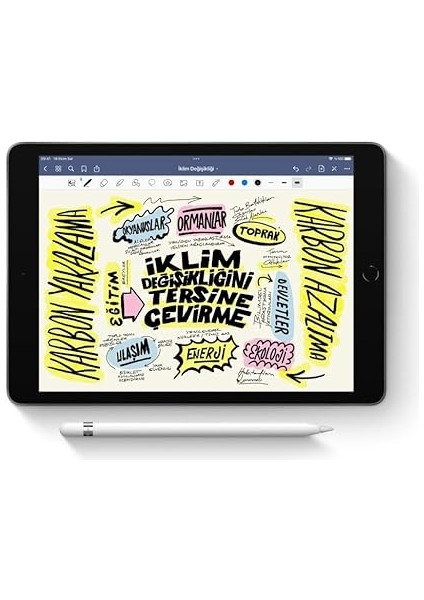 6/7/8/9. Nesil 10.2 Uyumlu Avuç Içi Red ve Eğim Özellikli Stylus Dokunmatik Kalemi Undpencil-1 Beyaz fırsatları