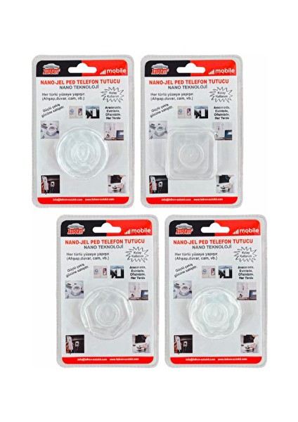 4 Adet Nano Jel Ped ' Li Telefon Tutucu