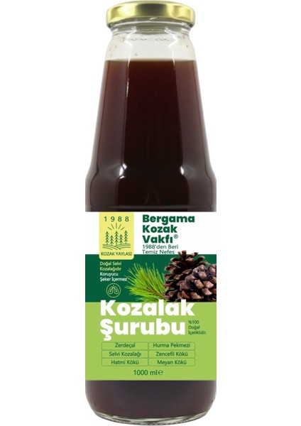 Bergama Kozak Vakfı Kozalak Şurubu 1000 ml fiyatları