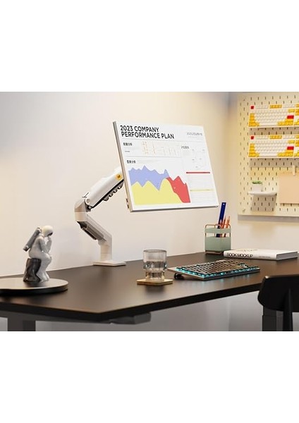 Bayou Nb F80 17"-30" Amortisörlü 2-9 kg Monitör Standı Yeni Versiyon (White) modelleri
