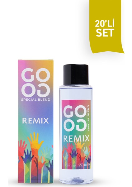 Gogo Remix Kolonya 250ML Plastik Şişe - 20 Adet