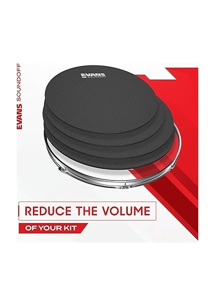 Soundoff Davul Sessiz Pedleri - Tam Kutu Davul Pedi Seti - Davul Sessizleri Paketi - 3 Zil, 4 Tom/trampet ve 1 Bas Davul Sessiz - Davul Kitlerini Susturmak Için Harika - Fusion modelleri
