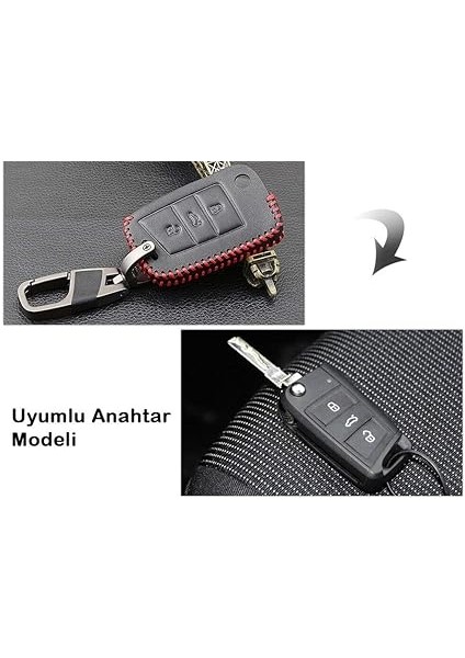Deri Anahtar Kılıfı (Vw Golf 7, Polo ile Uyumlu) modelleri