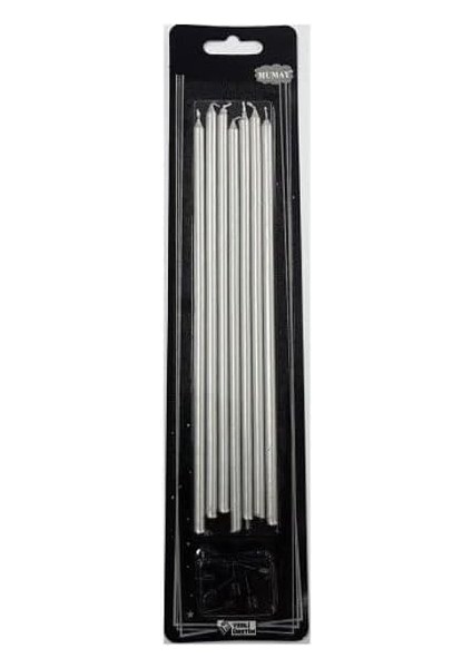 Marifetlerim Gümüş Pasta Mumu 20 cm - Kokusuz