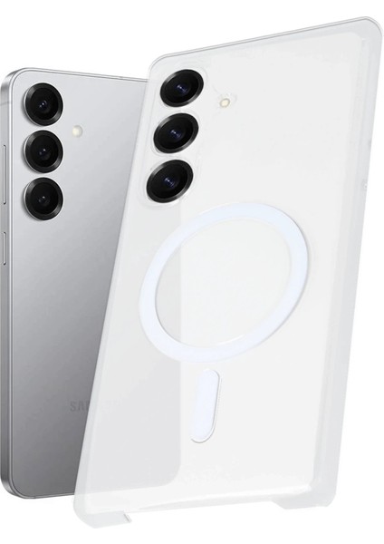 CPT16 Samsung Galaxy S25 Plus Kılıf Pc Zara Magsafe Şeffaf Kılıf - Şeffaf
