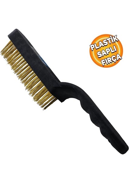 Saplı Tel Fırça Kir Pas Mangal Barbekü Izgara Çok Amaçlı Temizleme Fırçası No 5 indirimleri