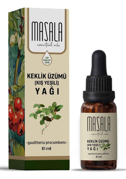 Masala Keklik Üzümü Yağı 10 Ml. - Kış Yeşili (Wintergreen Essential Oil)