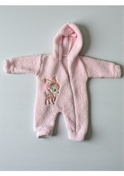 3-12 Ay Sevimli Hayvan Nakış Işlemeli Kapşonlu Fermuarlı Ekstra Yumuşak Welsoft Kuzu Tulum modelleri