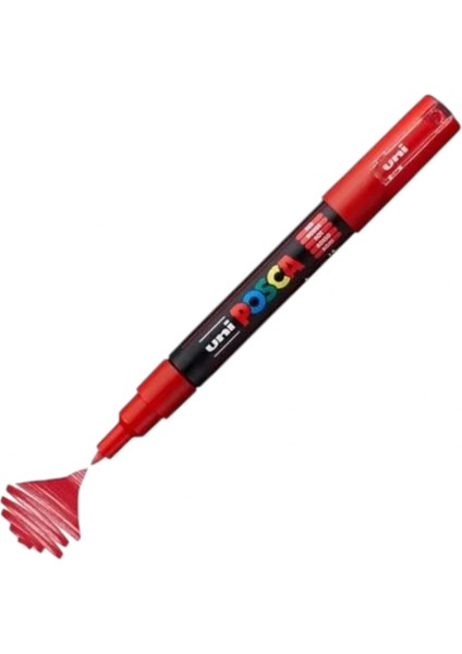 Uniball Posca 0.7 Su Bazlı Boyama Markörü Kırmızı- (Uni-Pc-1m ) (N)