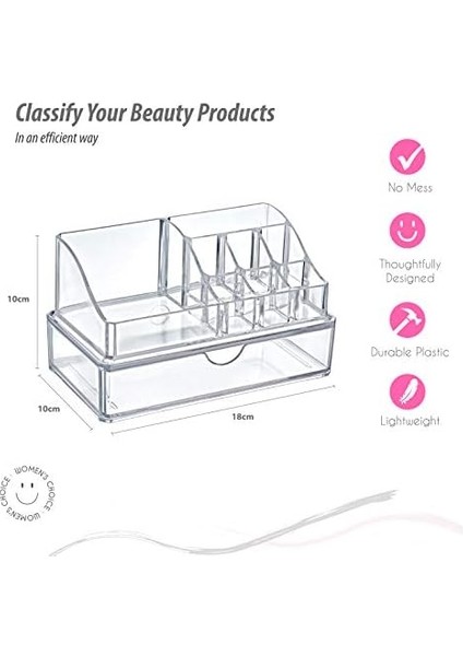 Akay Plastik Bee Home Çekmeceli Makyaj ve Makyaj Pamukluğu Organizer Seti fiyatları