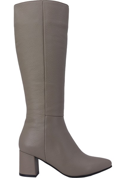 Hobby 260404D Hakiki Deri Kadın Topuklu Çizme