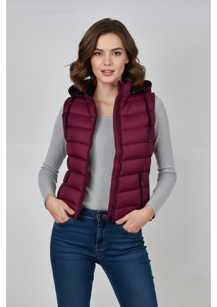 Kadın Kapüşonlu Spor Yelek 5000 BGL-ST04894