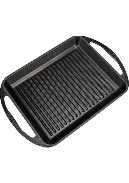 Döküm Dikdörtgen Izgara Tavası Döküm Demir Yekpare Çift Kulplu Ölçü 26X32CM. modelleri