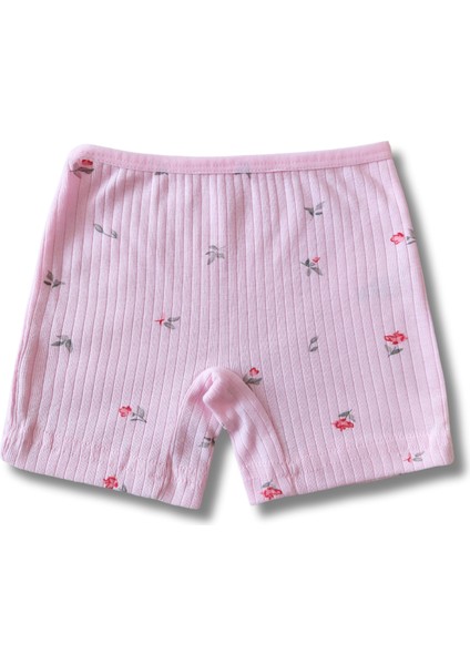 %100 Pamuk Kız Çocuk Fitilli Kaşkorse Boxer Külot Iç Çamaşır 6lı Set