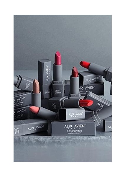 Alıx Avıen Uzun Süre Kalıcı Yoğun Renk Veren Nemlendirici Parlak Ruj - Glossy Lipstick 316 Dusty Plum modelleri