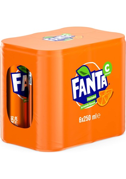Fanta Portakal Aromalı Kutu 6X250 ml modelleri