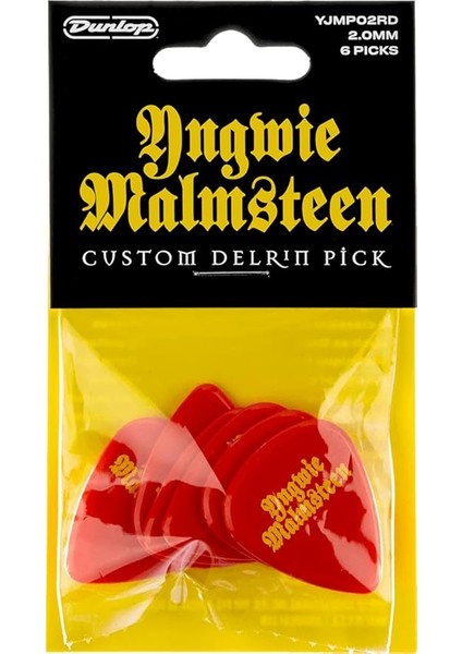Dunlop Pena Signature Yngwie Malmsteen Delrin 2 mm 6 Adet, Kırmızı