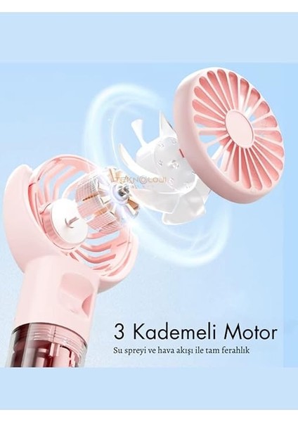 Fanı Taşınabilir Mini Su Spreyli Sulu Buharlı 3 Kademeli Vantilatör modelleri