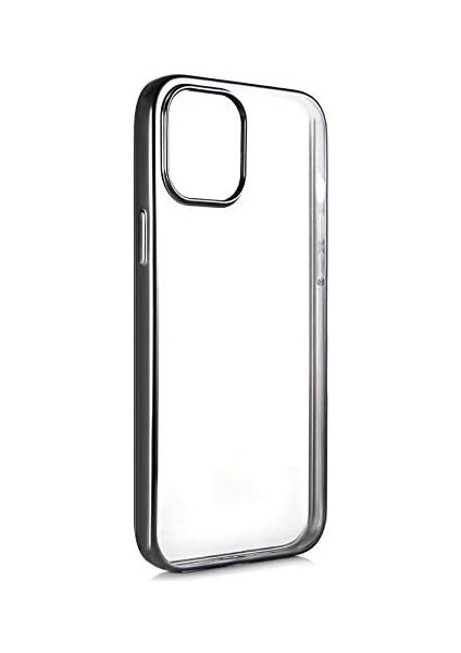 12 Mini / 13 Mini Uyumlu Glitz Ultra-Thin Transparent Protective Soft Tpu Kapak (Siyah, 12 Mini / 13 Mini)