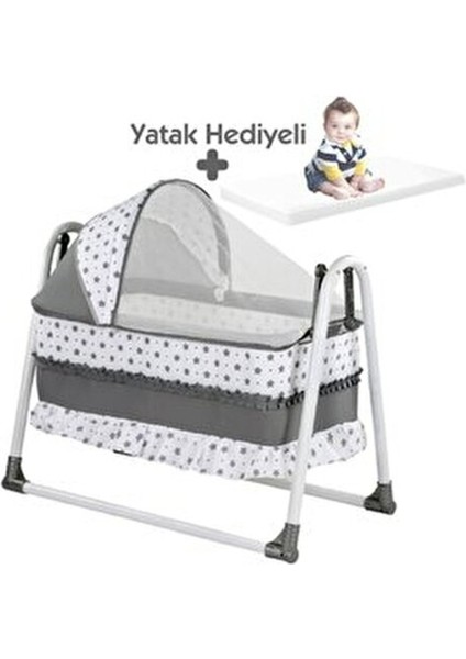 Babydoor Meltem Lüks Sallanır Tenteli Portatif Sepet Beşik 5 cm Sünger Yatak Hediyeli Bebek Beşiği fırsatları