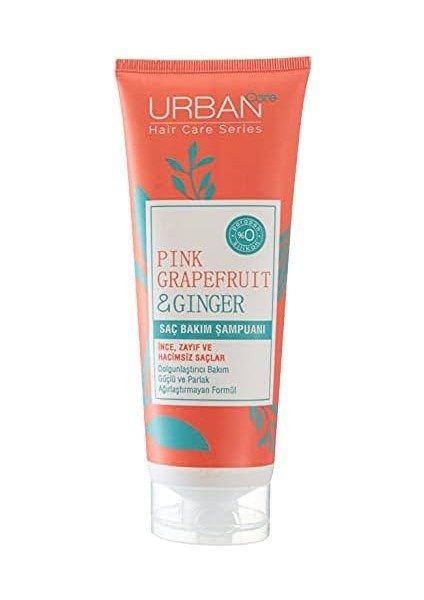 Urban Care Pink Grapefruit & Ginger Ince Telli Saçlara Özel Dolgunlaştırıcı Saç Bakım Şampuanı 250 Ml- Vegan