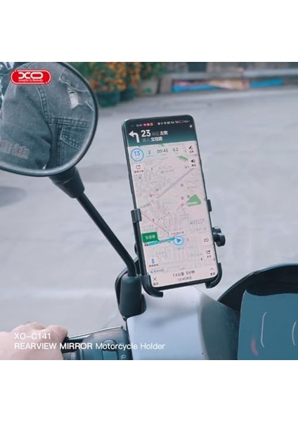 Xo C141 Metal Motosiklet Ayna Telefon Tutucu, 360° Dönebilen, 4-6.9 Inç Uyumlu, Stabil ve Dayanıklı Malzeme, Alüminyum Alaşım, Siyah fiyatları
