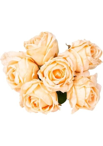 Yapay Çiçek Gül 6&apos;lı Demet Açık Sarı 37 Cm. fiyatları