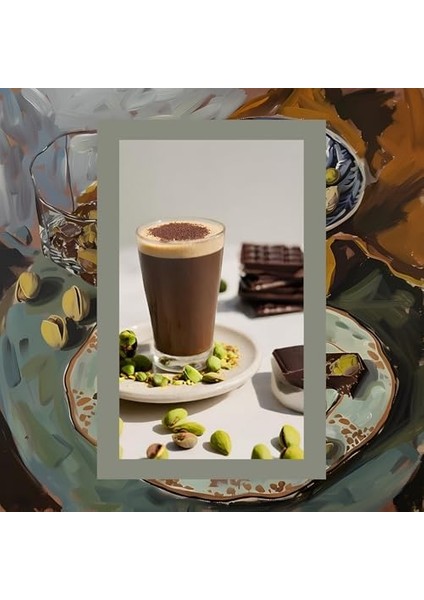 Mim And More Pistachio & Chocolate Coffee - Antep Fıstıklı Çikolata Aromalı Kahve Çekirdek Kahve, 200 gr