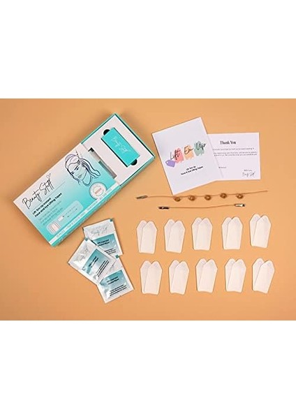 Beauty Stuff Lift ‘em Up Yüz Germe Bandı, Ameliyatsız Yüz Germe, Suya Dayanıklı Kaş Kaldırma Bantları, Lastikli Yüz Gerdirme Bantları, Made In Usa, 20 Adet (Bej Lastikli) fiyatları