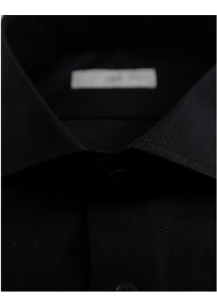 Siyah Slim Fit Uzun Kol Gömlek modelleri