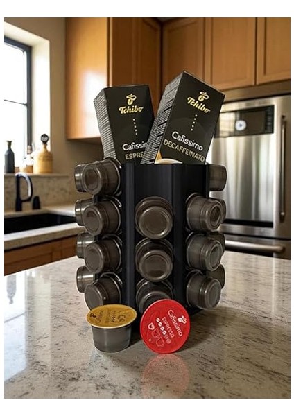 Tchibo Cafissimo Uyumlu Kapsül Kahve Tutucu Çok Amaçlı Stand Ultra Dark modelleri