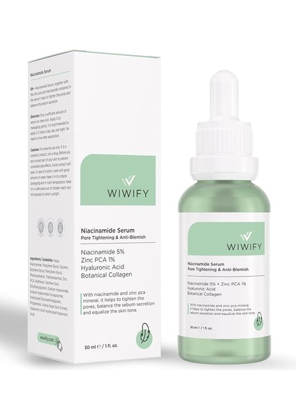 Gözenek Sıkılaştırıcı Anti Akne Ton Eşitleyici Botanikal Kolajen Serum (Niacinamide 5%+Zınc Pca 1%) Nıacınamıde Serum fiyatları