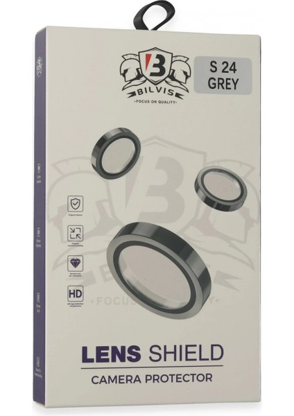 Samsung Galaxy S24 Bilvis Titan Kamera Lens - Titan Gri modelleri