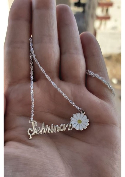 925 Ayar Gümüş Isimli Papatya Kolye