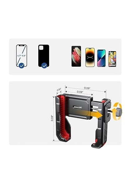 JR-ZS266 Bisiklet-Motosiklet Kıskaçlı Telefon Tutucu 4.7"-7" Gidon Tipi Universal Motor Tutucu Yüksek Kalite fırsatları