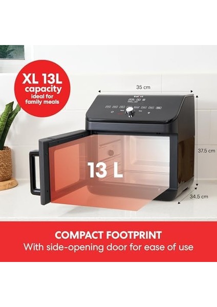 Xl Airfryer, 13 Litre Hava Fritözü, Kızartma,, Fırınlama, Tost Yapma, Isıtma ve Kurutma fiyatları